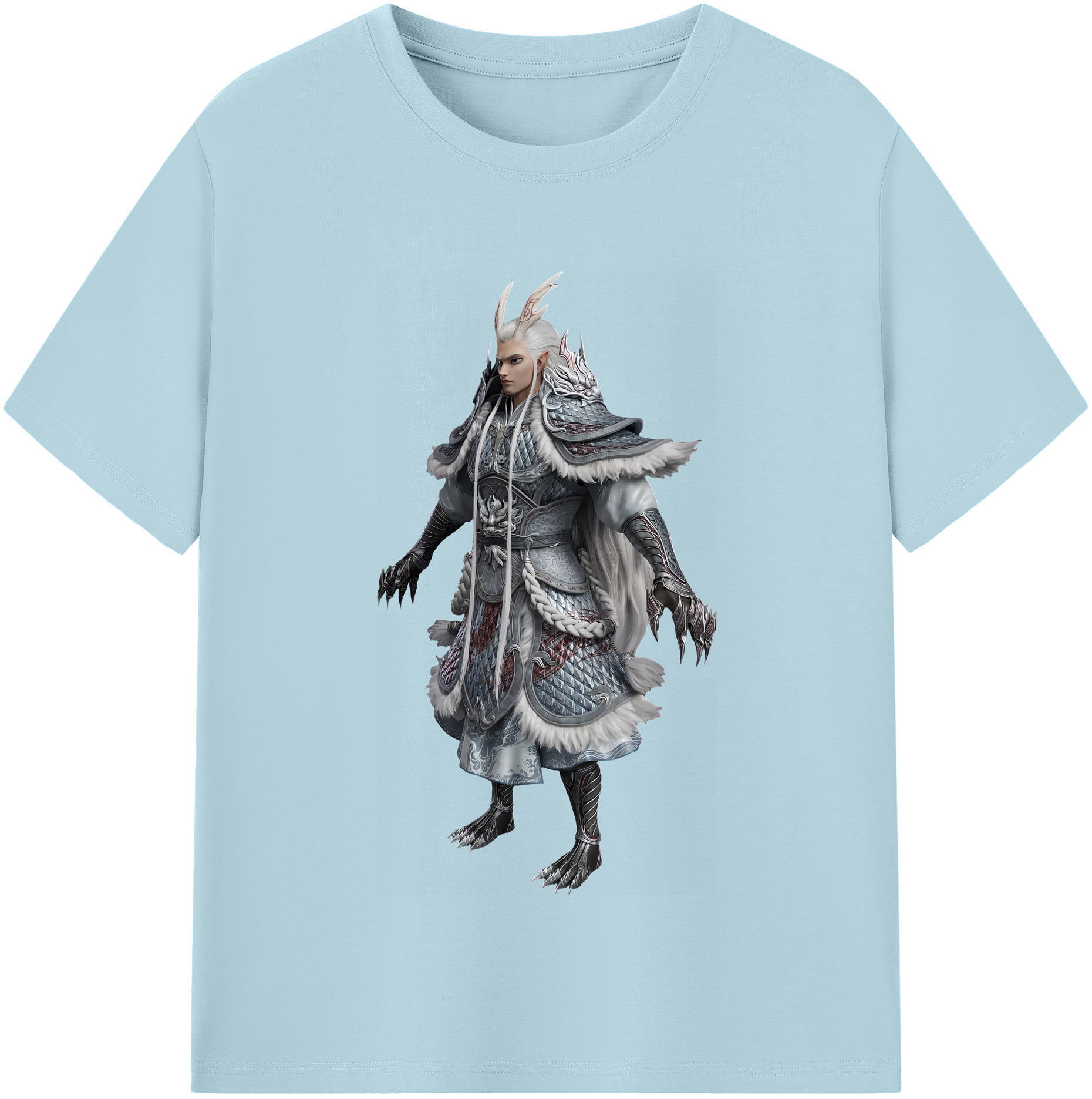 （画像用） Ne Zha 2 ナタ 魔童の大暴れ 綿100％半袖Tシャツ（フロントプリント）